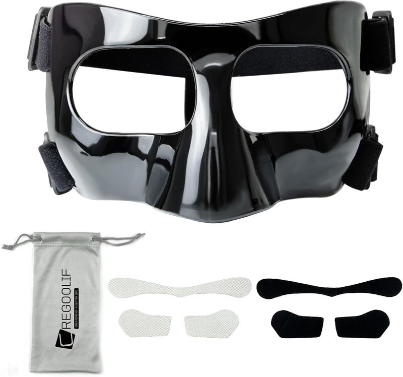 CREGOOLIF Nose Guard for Broken Nose, Protective Face Masks for Basketball and Soccer Sports,Adjustable Face Mask with Foam Padding foradolescents - Image 5